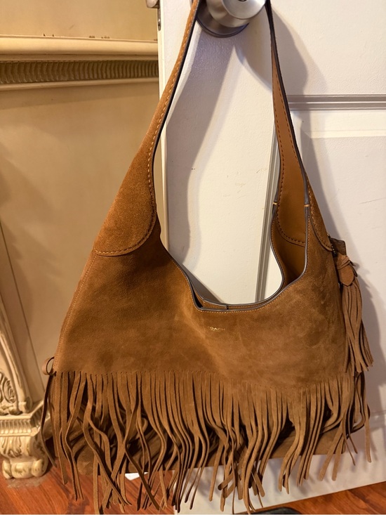 Coach Handbags - Coach Suede Fringe Shoulder Bag - Cognac Brown